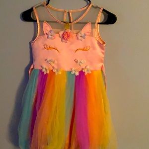 Sunny Fashion Unicorn Dress. Multicolored size 8